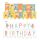 Banerek / die cut Happy Birthday, 15szt.